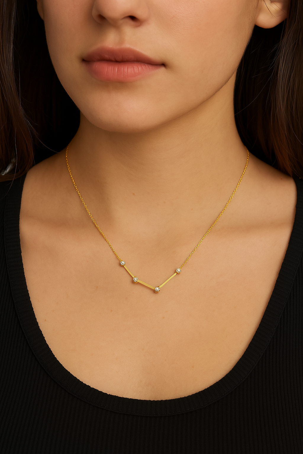 Collier Pendentif Cristal Verseau