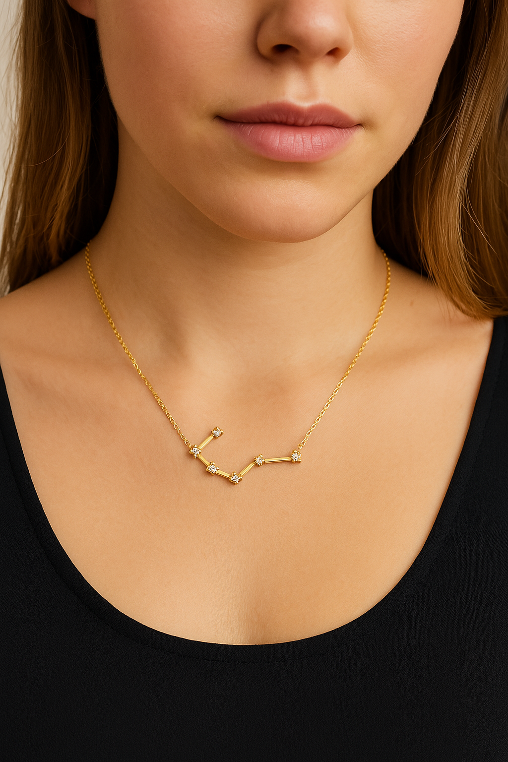 Collier Pendentif Cristal Capricorne