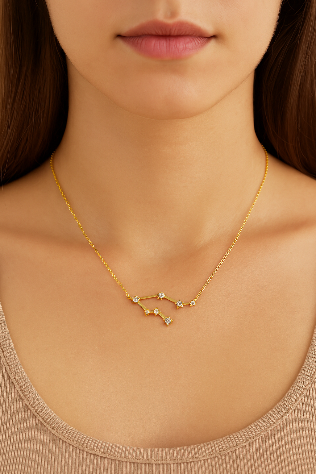 Collier Pendentif Cristal Gémeaux